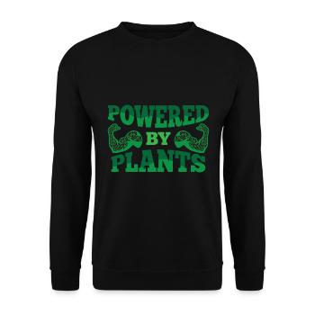Powered by Plants Veganer Fitness Bodybuilding - Sweat-shirt Unisexe - noir - Devant - Alina (178cm) & Michal (187cm)