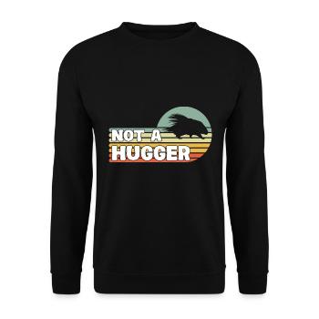 Pas un Hugger Porcupine Nature Lover Rod - Sweat-shirt Unisexe - noir - Devant - Alina (178cm) & Michal (187cm)