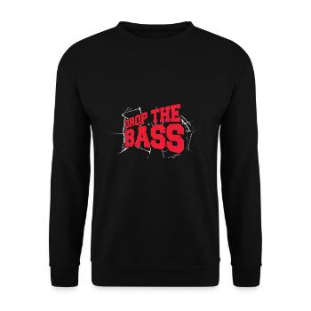 Drop the Bass Music Lover Statement - Unisex Sweatshirt - black - Front - Alina (178cm) & Michal (187cm)