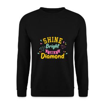Diamant - Sweat-shirt Unisexe - noir - Devant - Alina (178cm) & Michal (187cm)