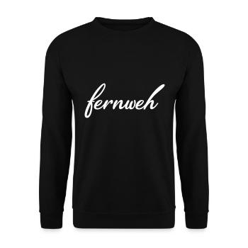 Fernweh - Unisex Pullover - Schwarz - Vorne - Alina (178cm) & Michal (187cm)