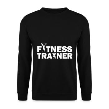 Fitnesstrainer Fitness Personal Trainer - Unisex Pullover - Schwarz - Vorne - Alina (178cm) & Michal (187cm)