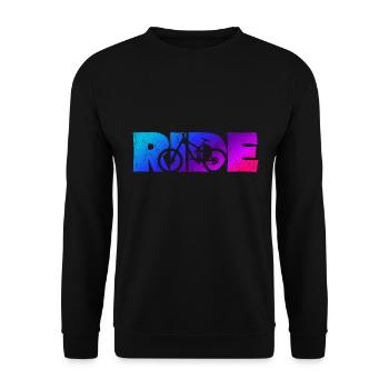Ride MTB mountain bike - Unisex Sweatshirt - black - Front - Alina (178cm) & Michal (187cm)