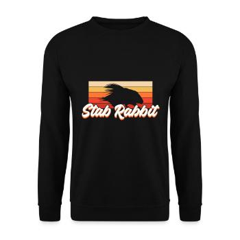 Stab Kaninchen Stachelschwein Wildlife - Unisex Pullover - Schwarz - Vorne - Alina (178cm) & Michal (187cm)