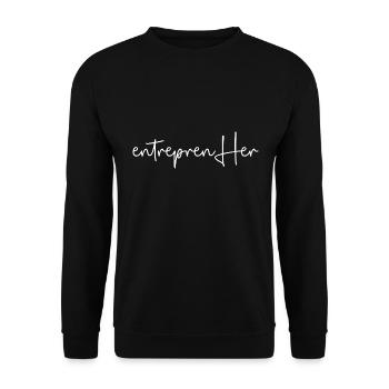 Unternehmerischen Geist stärken - Unisex Pullover - Schwarz - Vorne - Alina (178cm) & Michal (187cm)