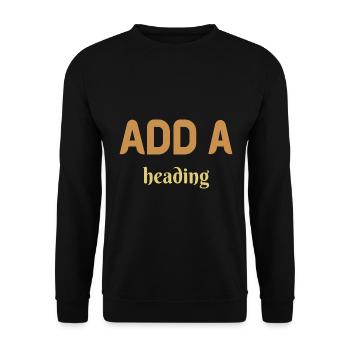 Überschrift - Unisex Pullover - Schwarz - Vorne - Alina (178cm) & Michal (187cm)