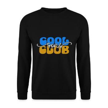 Cool Sons Club Groovy Retro Dad Mom Father's Day - Unisex Sweatshirt - black - Front - Alina (178cm) & Michal (187cm)