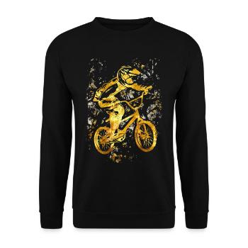 BMX Fahrrad | BMX Rad | BMX Geschenkidee ♥ - Unisex Pullover - Schwarz - Vorne - Alina (178cm) & Michal (187cm)