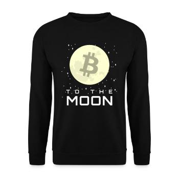 Bitcoin sur la lune - Sweat-shirt Unisexe - noir - Devant - Alina (178cm) & Michal (187cm)