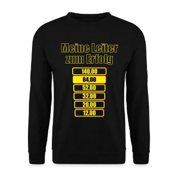 Meine Leiter Zum Erfolg Spielothek Casino - Unisex Pullover - Schwarz - Vorne - Alina (178cm) & Michal (187cm)