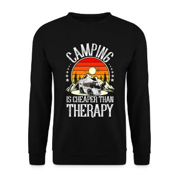 Camping Campen Camper - Unisex Pullover - Schwarz - Vorne - Alina (178cm) & Michal (187cm)