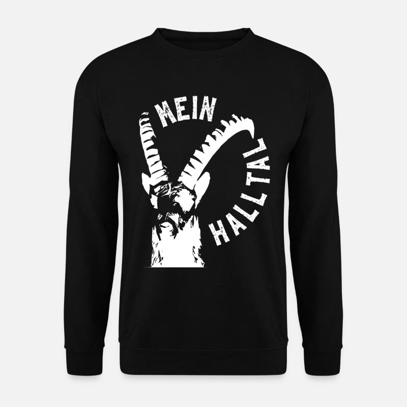 MEIN HALLTAL Steinbock - Unisex Pullover - Schwarz