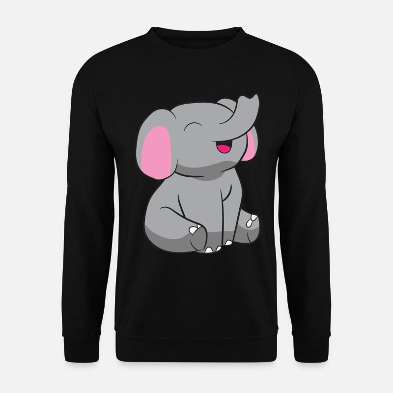 Elephant - Baby elephant - Unisex Sweatshirt - black