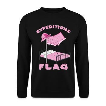 Expedition Flag Underpants - Unisex Sweatshirt - black - Front - Alina (178cm) & Michal (187cm)