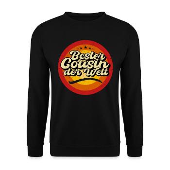 Bester Cousin Der Welt - Unisex Pullover - Schwarz - Vorne - Alina (178cm) & Michal (187cm)