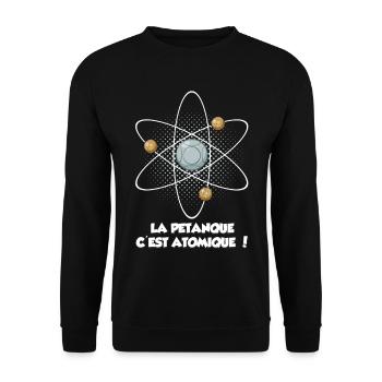la pétanque c'est atomique ! - Sweat-shirt Unisexe - noir - Devant - Alina (178cm) & Michal (187cm)