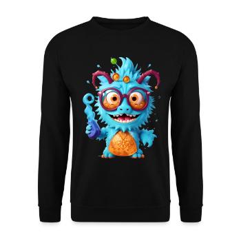Professor Monster - Unisex Pullover - Schwarz - Vorne - Alina (178cm) & Michal (187cm)