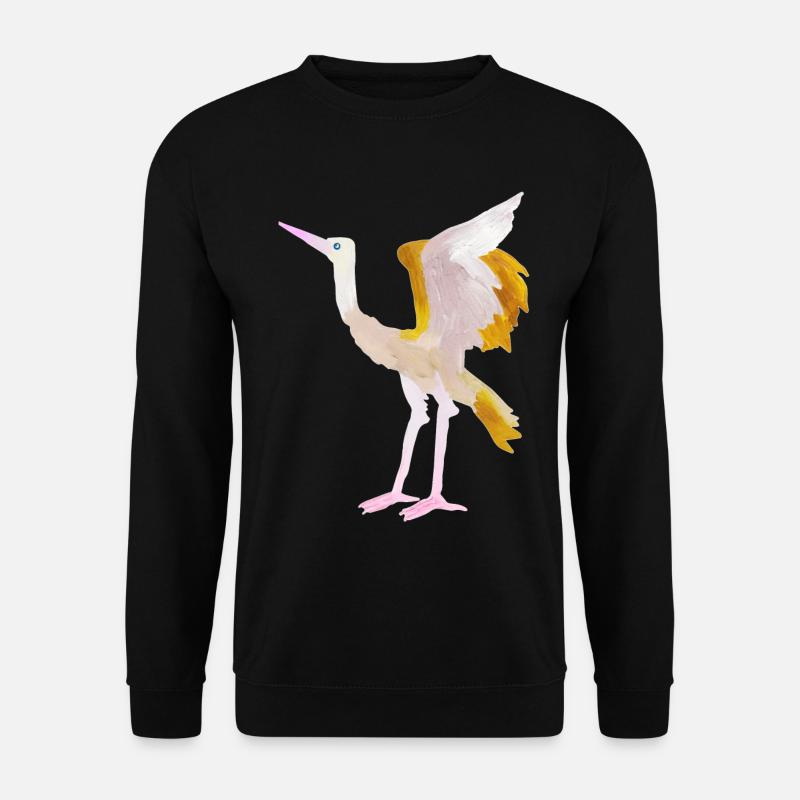 Kranich - Unisex Pullover - Schwarz