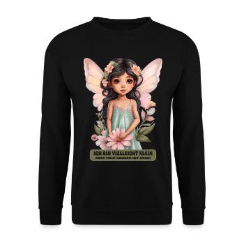 Kleine Fee - Unisex Pullover - Schwarz - Vorne - Alina (178cm) & Michal (187cm)