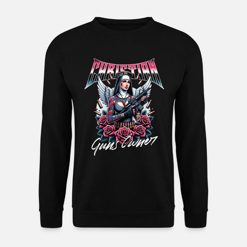 Leidenschaftlicher Gläubiger Waffen Christ - Unisex Pullover - Schwarz