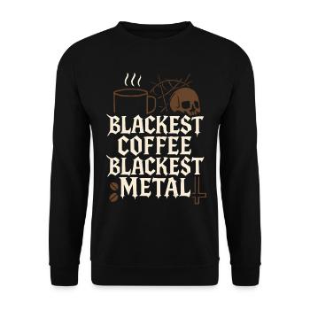 Black Coffee Metal - Unisex Sweatshirt - black - Front - Alina (178cm) & Michal (187cm)