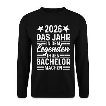 2026 Year Legends Get Their Bachelor - Unisex Sweatshirt - black - Front - Alina (178cm) & Michal (187cm)