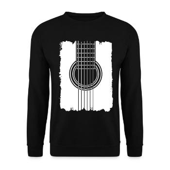 Gitarrenposter Graffiti-Stil - Unisex Pullover - Schwarz - Vorne - Alina (178cm) & Michal (187cm)