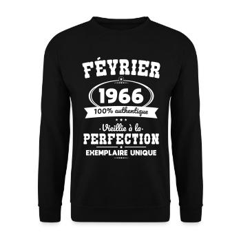60th Anniversary - February 1966 Perfection - Unisex Sweatshirt - black - Front - Alina (178cm) & Michal (187cm)
