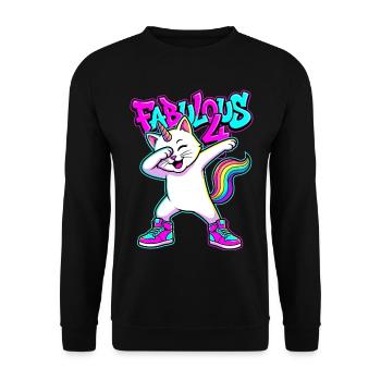 Fabuleux 4 Caticornes à appliquer - Sweat-shirt Unisexe - noir - Devant - Alina (178cm) & Michal (187cm)