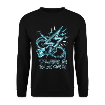 Créateur de Hauts Audio Digital Jeu de mots Musicien - Sweat-shirt Unisexe - noir - Devant - Alina (178cm) & Michal (187cm)