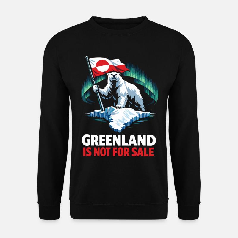 Grönland Bär Flagge Nicht Zu Verkaufen - Unisex Pullover - Schwarz