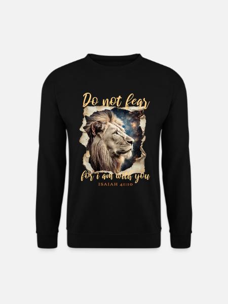 Lion Bible Verse - Unisex Sweatshirt - black