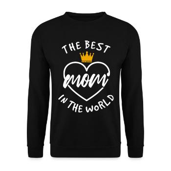 Die beste Mutter der Welt - Unisex Pullover - Schwarz - Vorne - Alina (178cm) & Michal (187cm)
