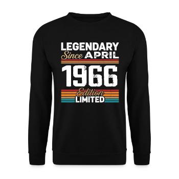 Legendary since 1966, April 1966 Retro Edition - Unisex Sweatshirt - black - Front - Alina (178cm) & Michal (187cm)