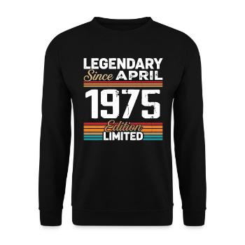 Cadeau Anniversaire Avril 1985 Rétro Avril 1985 - Sweat-shirt Unisexe - noir - Devant - Alina (178cm) & Michal (187cm)