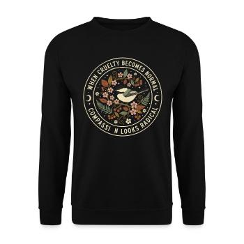 Moral Compass: Commitment to Cruelty - Unisex Sweatshirt - black - Front - Alina (178cm) & Michal (187cm)