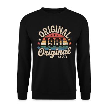 Vintage May 1981: The Authentic Myth May 1981 - Unisex Sweatshirt - black - Front - Alina (178cm) & Michal (187cm)