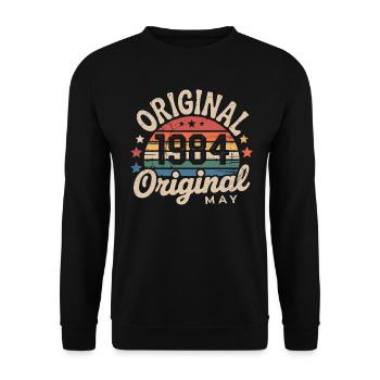 Vintage May 1984: The Authentic Myth May 1984 - Unisex Sweatshirt - black - Front - Alina (178cm) & Michal (187cm)