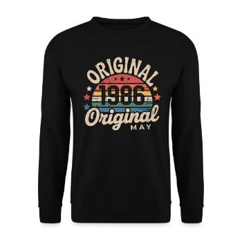 Vintage May 1986: The Authentic Myth May 1986 - Unisex Sweatshirt - black - Front - Alina (178cm) & Michal (187cm)