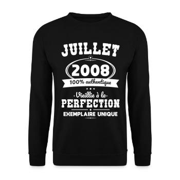 Anniversaire 18 ans - Juillet 2008 Perfection - Sweat-shirt Unisexe - noir - Devant - Alina (178cm) & Michal (187cm)