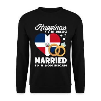 Drapeau de la République dominicaine Dom Rep Pride - Sweat-shirt Unisexe - noir - Devant - Alina (178cm) & Michal (187cm)