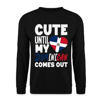Drapeau de la République dominicaine Dom Rep Pride - Sweat-shirt Unisexe - noir - Devant - Alina (178cm) & Michal (187cm)