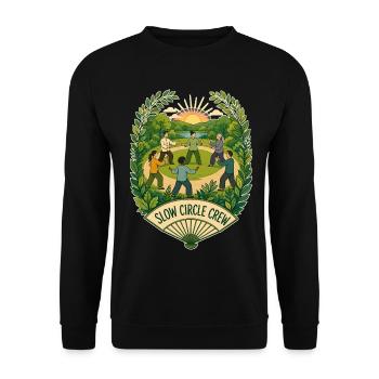 ÉQUIPE DU CERCLE LENT Nuages - Sweat-shirt Unisexe - noir - Devant - Alina (178cm) & Michal (187cm)