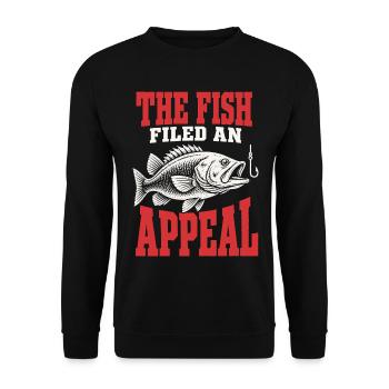 Fisch – The Fish Filed an Appeal - Unisex Pullover - Schwarz - Vorne - Alina (178cm) & Michal (187cm)