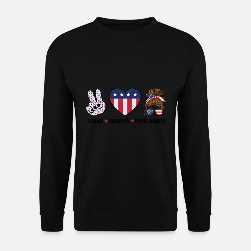 Rayures étoilées et égalité - Sweat-shirt Unisexe - noir