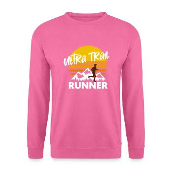 Trail running & mountain running, ultra traileur - Sweat-shirt Unisexe - rose - Devant