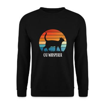 Colorful cat whisperer farm gift - Unisex Sweatshirt - black - Front - Alina (178cm) & Michal (187cm)