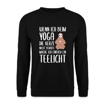 Wenn ich die Kerze nicht schaffe mache ich das Tee - Unisex Pullover - Schwarz - Vorne - Alina (178cm) & Michal (187cm)