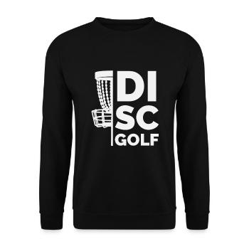 Discgolf Champion, Disc Golf Design - Unisex Pullover - Schwarz - Vorne - Alina (178cm) & Michal (187cm)