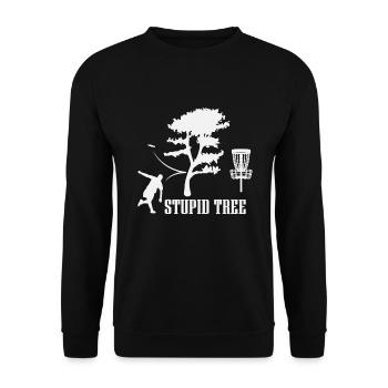 Stupid Tree, Disc Golf Design, Disc Golf Player - Unisex Sweatshirt - black - Front - Alina (178cm) & Michal (187cm)